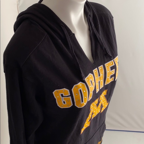 Victoria’s Secret PINK Minnesota Gophers black and gold hoodie XS - Picture 2 of 12